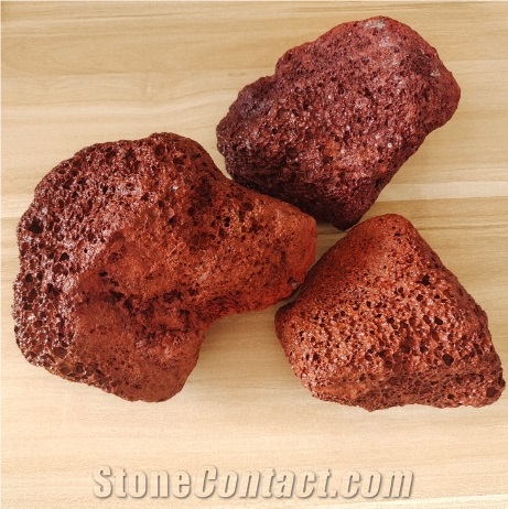Red Pumice Stone Pebble Stone