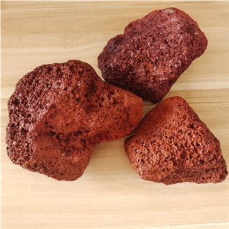 Red Pumice Stone Pebble Stone