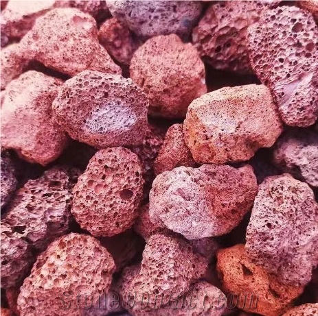 Red Pumice Stone Pebble Stone