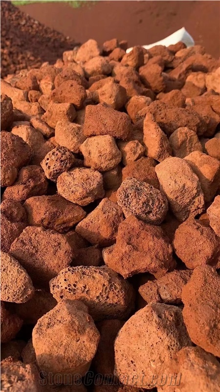 Red Pumice Stone Pebble Stone