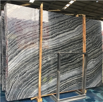 Black Zebra Antique Wooden Vein Marble Slabs For Wall Tile