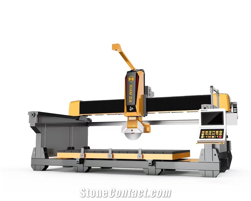 CNC Granite Marble Bridge Saw 5 Axis Stone Cutting Profiling Machine