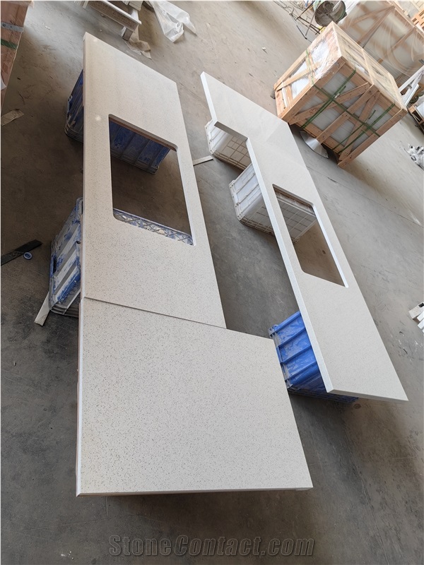 2005 Snow White Quartz Vanity Tops For Apartments
