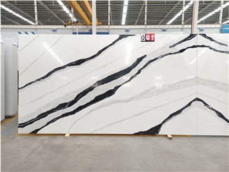 5008 Panda White Quartz Slabs For Hotel