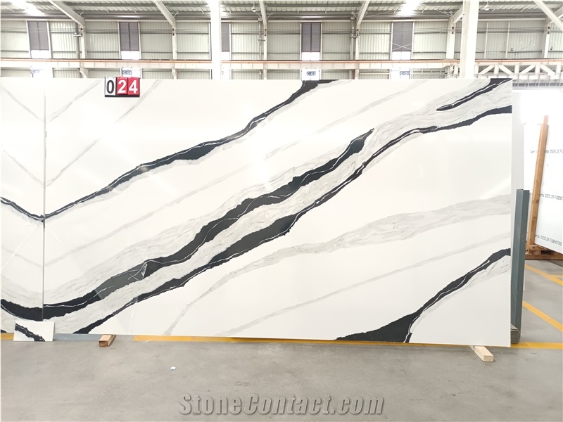 5008 Panda White Quartz Slabs For Hotel