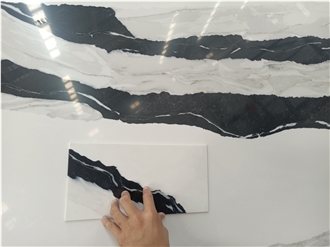 5008 Panda White Quartz Slabs For Hotel