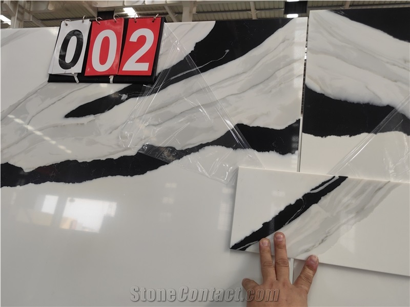 5008 Panda White Quartz Slabs For Hotel