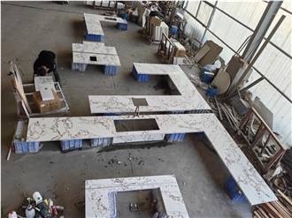 AST 5050 Calacatta Borghini Quartz Kitchen Bar Tops