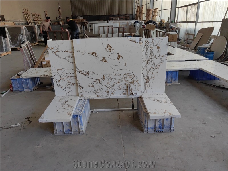 AST 5050 Calacatta Borghini Quartz Kitchen Bar Tops