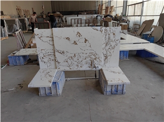 AST 5050 Calacatta Borghini Quartz Kitchen Bar Tops