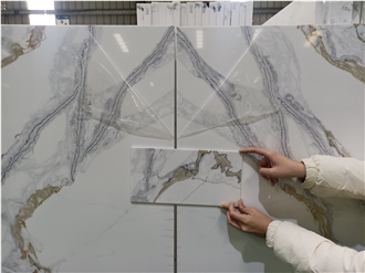 AST 5066 Calacatta Fendy Quartz Slabs