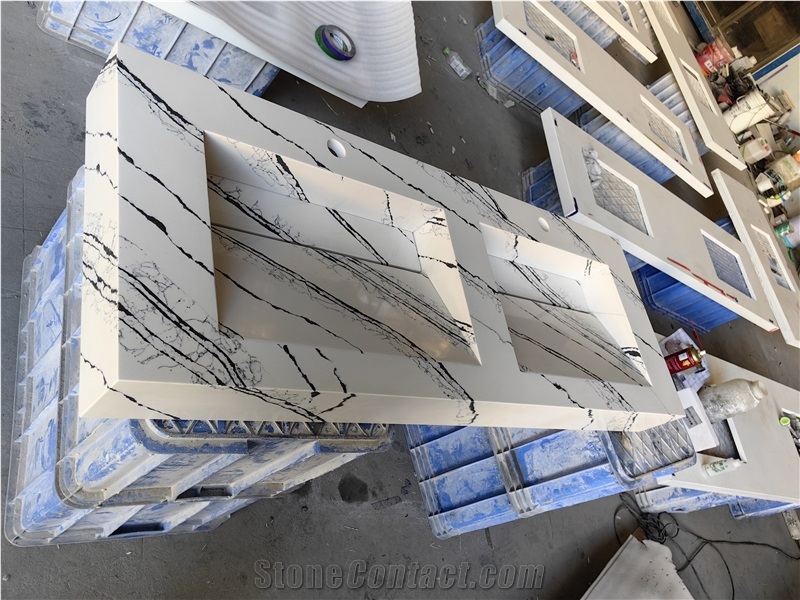 AST 5093  Calacatta Sivec Artificial Stone Countertop