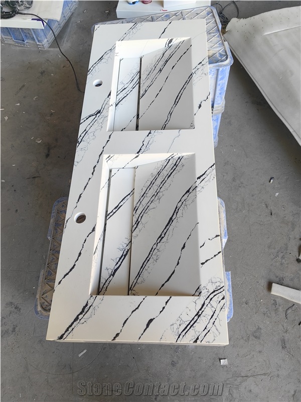 AST 5093  Calacatta Sivec Artificial Stone Countertop