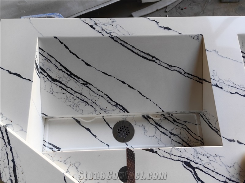 AST 5093  Calacatta Sivec Artificial Stone Countertop