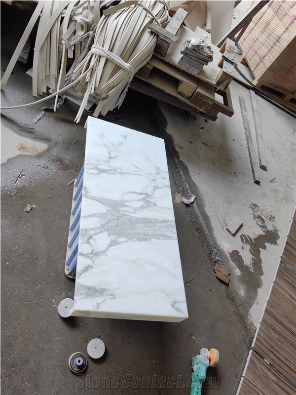 GOLDTOP Calacatta White Marble Vanity Tops