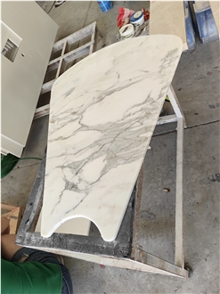 GOLDTOP Calacatta White Marble Vanity Tops
