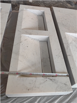 GOLDTOP Elba White Marble Bathroom Countertops