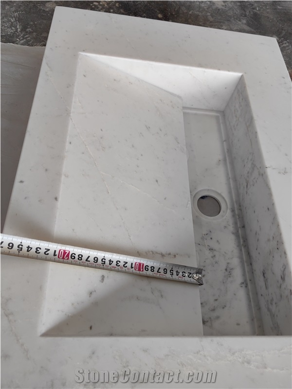 GOLDTOP Elba White Marble Bathroom Countertops