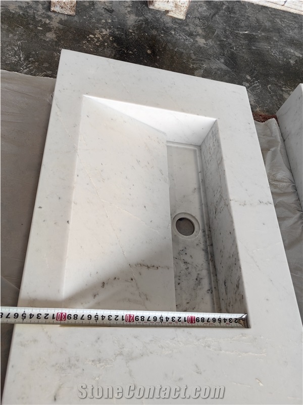 GOLDTOP Elba White Marble Bathroom Countertops