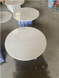 GOLDTOP Premium Sivec White Marble Table Tops