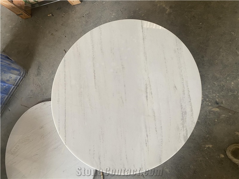 GOLDTOP Premium Sivec White Marble Table Tops