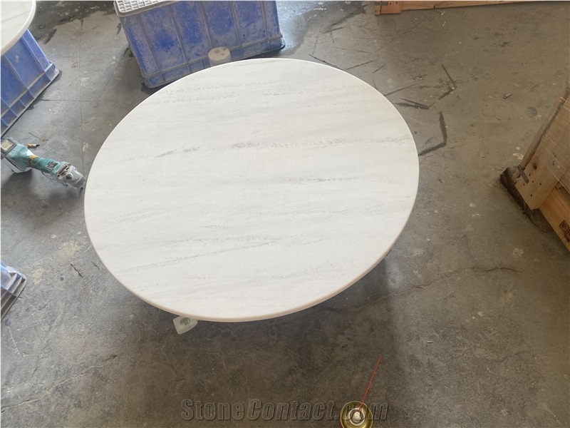 GOLDTOP Premium Sivec White Marble Table Tops