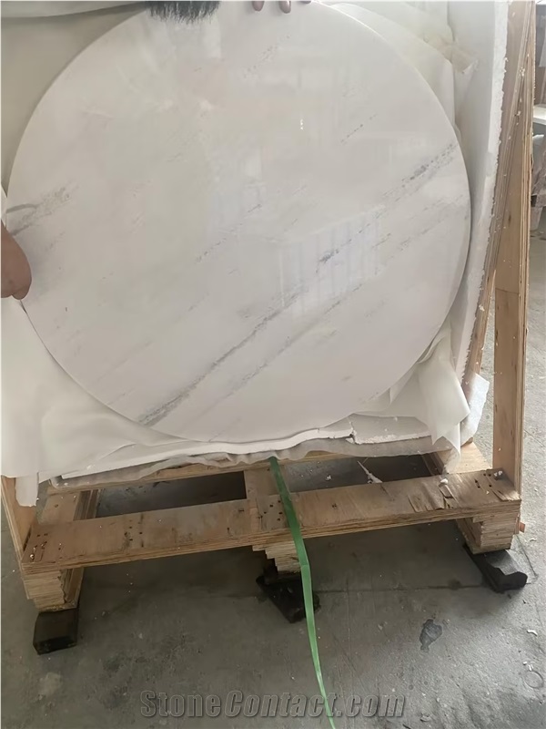 GOLDTOP Premium Sivec White Marble Table Tops