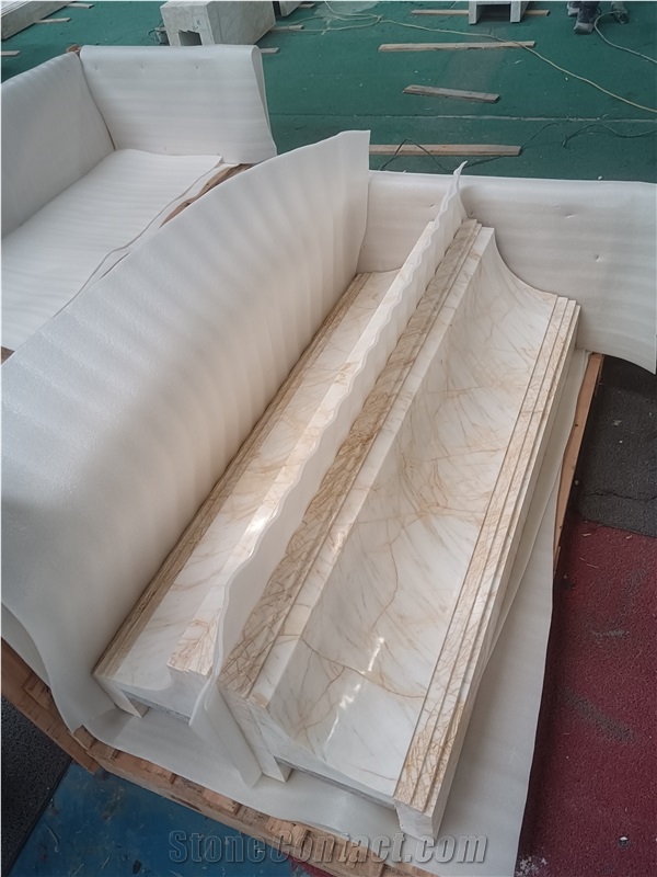 Spider Gold Marble Door Frame With Elegant Gold Veining