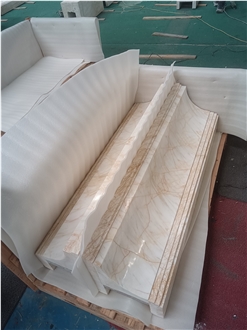 Spider Gold Marble Door Frame With Elegant Gold Veining