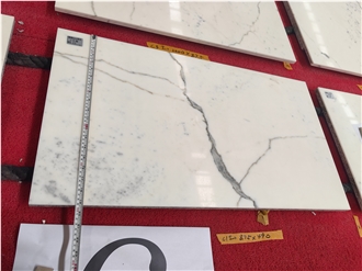Hotel Project Calacatta White Marble Tiles For Floor Wall