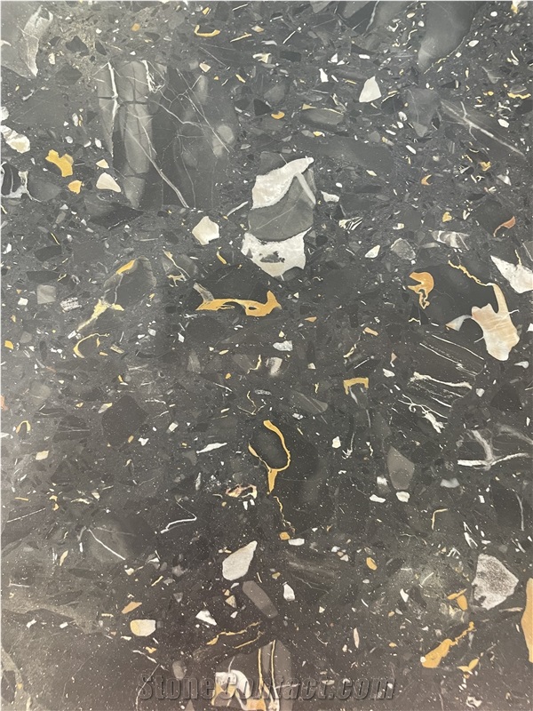 ICONA 900 Black Resin Engineered Marble Slabs