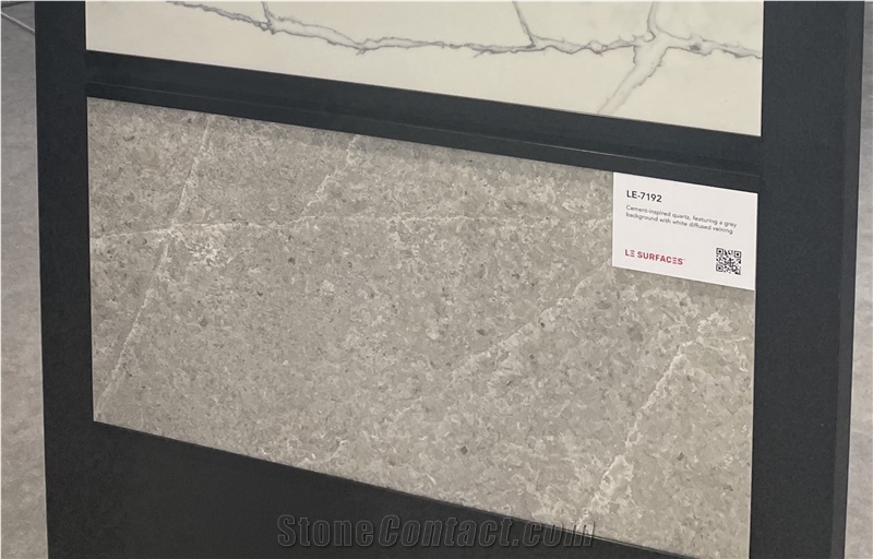 Vadara Quartz LE-8884 Grey Cement Quartz Slabs