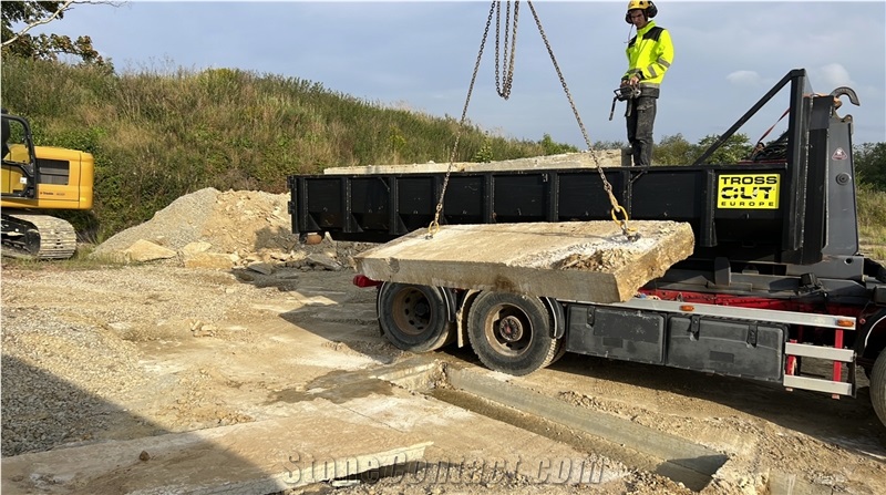 Large Thick Limestone Slabs