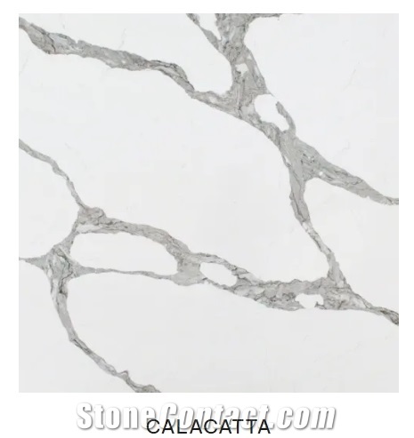 Pure Calacatta Quartz Slabs