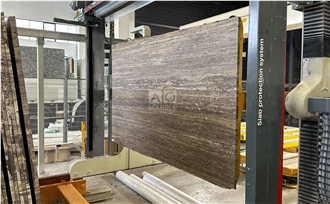 Silver Titanium Medium Travertine Slabs