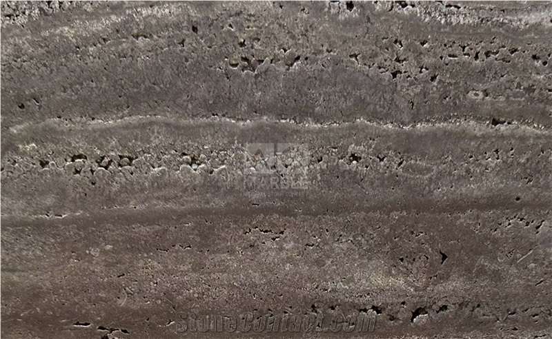 Silver Titanium Medium Travertine Slabs