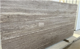 Silver Titanium Medium Travertine Slabs