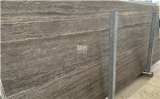 Silver Titanium Medium Travertine Slabs