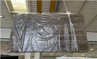 Silver Titanium Medium Travertine Slabs