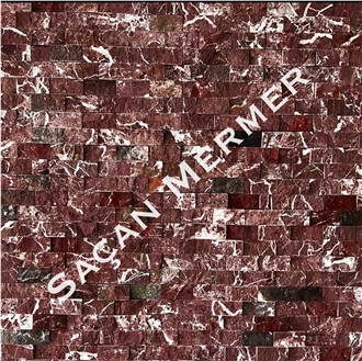23X48mm Elazıg Cherry Marble Split Mosaic