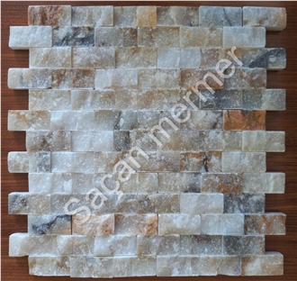 Afyon Sugar Marble Split Mosaic Tiles