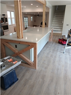 Alba Quartz Kitchen Countertop Installation
