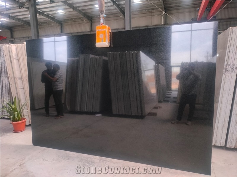 Absolute Black Granite Polished Slabs