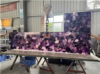 Backlit Semiprecious Gem Stone Display Commercial Counters