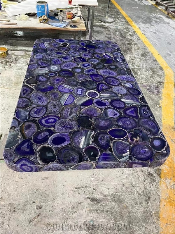 Backlit Semiprecious Gem Stone Display Commercial Counters