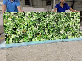 Malachite Green Semi Precious Stone Commercial Counters