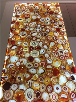 Semi Precicous Rectangle Stone Table