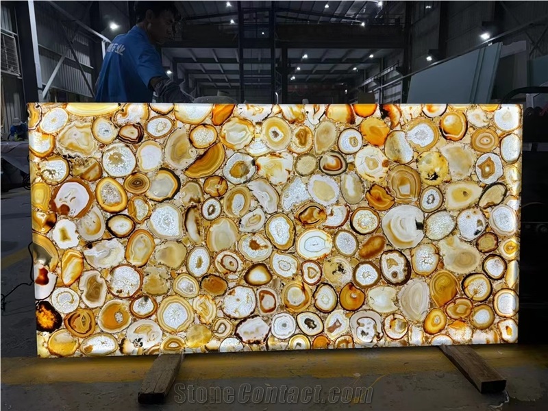 Semi Precicous Rectangle Stone Table