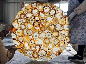 Semi Precicous Rectangle Stone Table