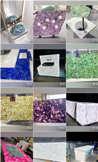 Semiprecious Stone Commercial Bar-Coffee Table Tops